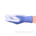 Hespax Polyester gestrickte PU beschichtete Handschuhe elektrische Sicherheit